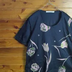 TABASA ✨花柄刺繍 半袖チュニック 34サイズ - メルカリ