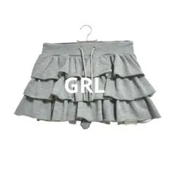 新品未使用タグ付き GRL インパン付き スウェット フリル ミニスカート