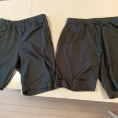 ダークグレー ショートパンツ ゴムウエスト 2枚　　サイズL と　M