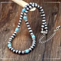ターコイズ インディアン シンプル ネックレス インディアンジュエリー