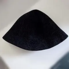 レディース　帽子　冬　秋　黒　バケットハット