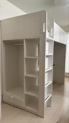 即購入❌)IKEA 収納付きシングルベッドフレーム ホワイト - メルカリ