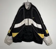 NIKE ナイキ ナイロンジャケット バック刺繍ロゴ 90s 銀タグマルチカラー
