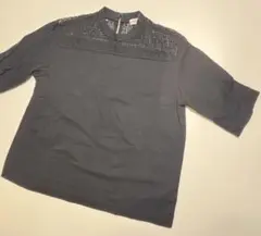 BEAUTY&YOUTH ブラック五分袖トップス