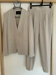 グリーンレーベルリラクシング ノーカラージャケットパンツスーツ　セット