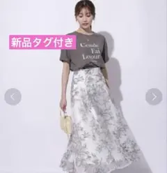 60【新品】Apuweiser-richeフラワーエンブロイダリーフレアスカート