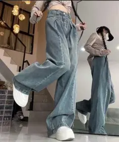 ハイウエストデニムパンツ