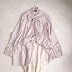 ボウタイシャツブラウス/チュニック/薄手透け感