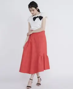 M Maglie le cassetto フラワージャカードアシメスカート