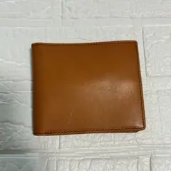 本革 二つ折り財布 ブラウン レザーウォレット　メンズ　紳士物　ブラウン