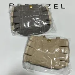 ジルスチュアート　ガチャガチャ　フリルトートバッグ　グレー　ベージュ