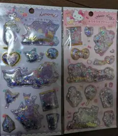 サンリオ キラキラカプセルシールキティとクロミ 2シートセット　正規品　物販国内