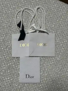 Dior ショップ袋 3点セット ホワイト