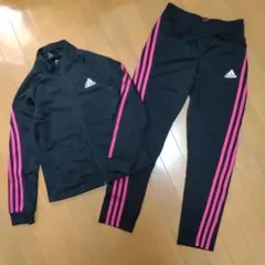 adidas ジャージ 上下 140㎝ ブラック ピンク