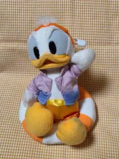 ドナルドダック ぬいぐるみ 水着 浮き輪付きバッチ