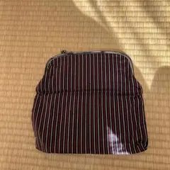 ストライプデザインの和装用バッグ