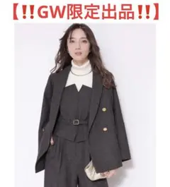 (新品未使用)アプワイザーリッシェ♡ダブルボタンジャケット ネイビー 4-button double-breasted jacket [navy blazer] [can be worn as a