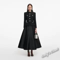 ❤️26秋新作 新品♡ SelfPortrait黒ニットロングワンピース♡ K02 