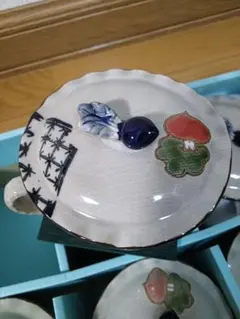 茶碗蒸しセット 5客 かぶ絵の茶碗蒸し器　お正月　大晦日