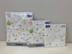 (おまけつき)ミキハウスベビー　コンビ肌着　短肌着　ガーゼハンカチセット