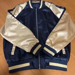 矢沢永吉　E.YAZAWA スカジャン ネイビー・ゴールドプレミアムモルツコラボ プレミアムモルツ 矢沢永吉 ロゴ刺繍入り スカジャン 非売品 レア