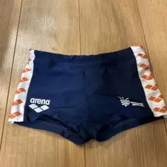 arena キッズ 水着 ネイビー オレンジ