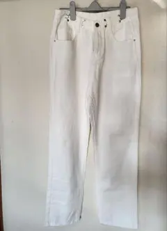 アジャスター付き　デニムパンツ　白