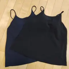 ユニクロ　クレープジャージーブラキャミソール２枚セット