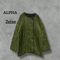 ALPHA アルファ キルティングジャケット TA7042 8019 グリーン