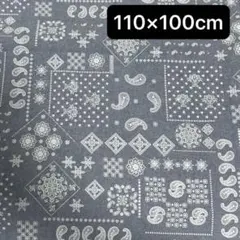 ペイズリー柄 生地 ブルー　カットクロス　布　綿