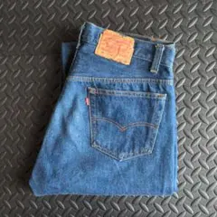80s Levi's 501 実寸34×29 ケアスタンプ　赤耳直後　濃紺　毛羽のサムネイル