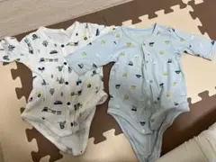アカチャンホンポ　ベビー肌着 乗り物と動物柄 2枚セット
