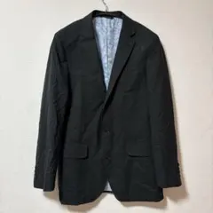 랜즈 엔드 테일러드 재킷 칼라드 롱 슬리브 솔리드 L 블랙 울