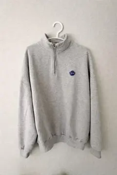 Keboz グレー ハーフジップ トレーナー L~XL