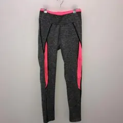 J1355 グレー/ピンク スリムフィットランニングパンツ M-L