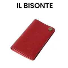 【IL BISONTE 】ORIGINAL LEATHER カードケース 赤