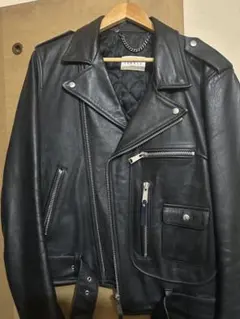 sandro ライダースジャケット　カーフレザー