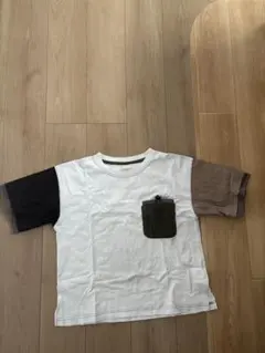 doublename 半袖Tシャツ ホワイト　切替生地のサムネイル