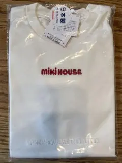 新品タグ付きミキハウス長袖Tシャツ 120cm白