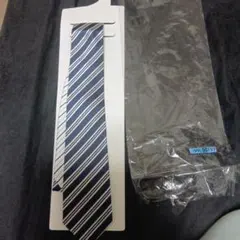 COMME CA ISM ネクタイ Q1737 ネイビー/ホワイト