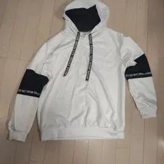 メンズ パーカー セットアップ ホワイト ブラック