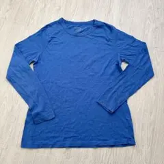 TIME AND TRUE ブルー 長袖Tシャツ M 無地 シンプル