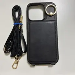 iPhone16Pro用 ショルダーケース ブラック