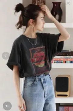 ungrid KNOW IN YOUR BONES ヴィンテージ風 半袖Tシャツのサムネイル