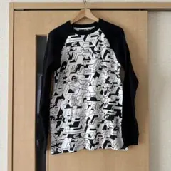 〜00s　old stussy　DELTA　総ロゴプリント　サーマル　ラグランT