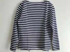 無印良品 ボートネック ボーダーカットソー 長袖 綿100％