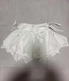 【lilLilly】ランダムフレアミニスカート ストライプ