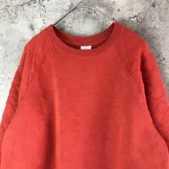 A2210古着　スウェット　オレンジ　無地