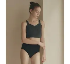 シードレス　ケーブルニット×ハイウエストビキニ/水着