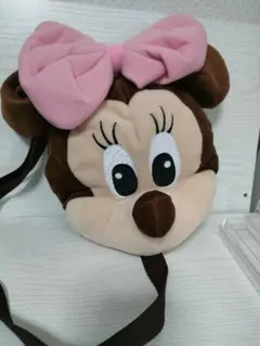 ミニーマウス　顔型ポシェット　がま口